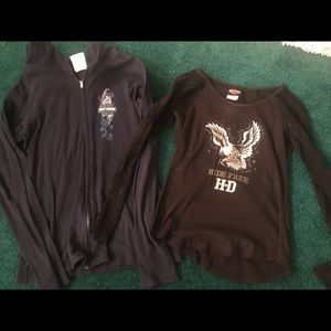 Lot Of 2 Harley Davidson Tops